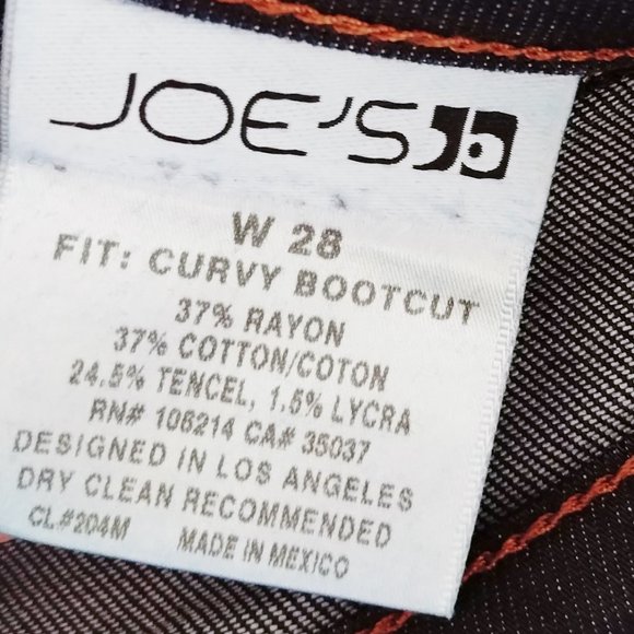 Joe's Jeans Curvy Bootcut Fit Dark Wash Size 28 - Picture 3 of 3